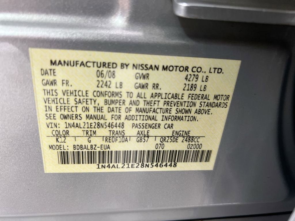 2008 Nissan Altima 2.5 S