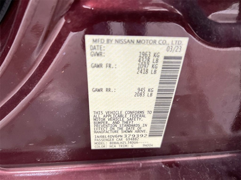 2023 Nissan Altima 2.5 SV