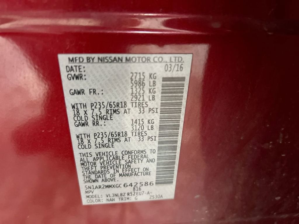 2016 Nissan Pathfinder Platinum