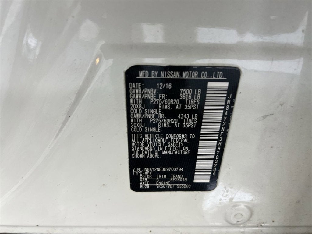 2017 Nissan Armada Platinum