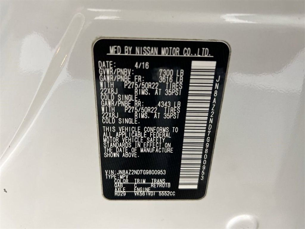 2016 INFINITI QX80 Base