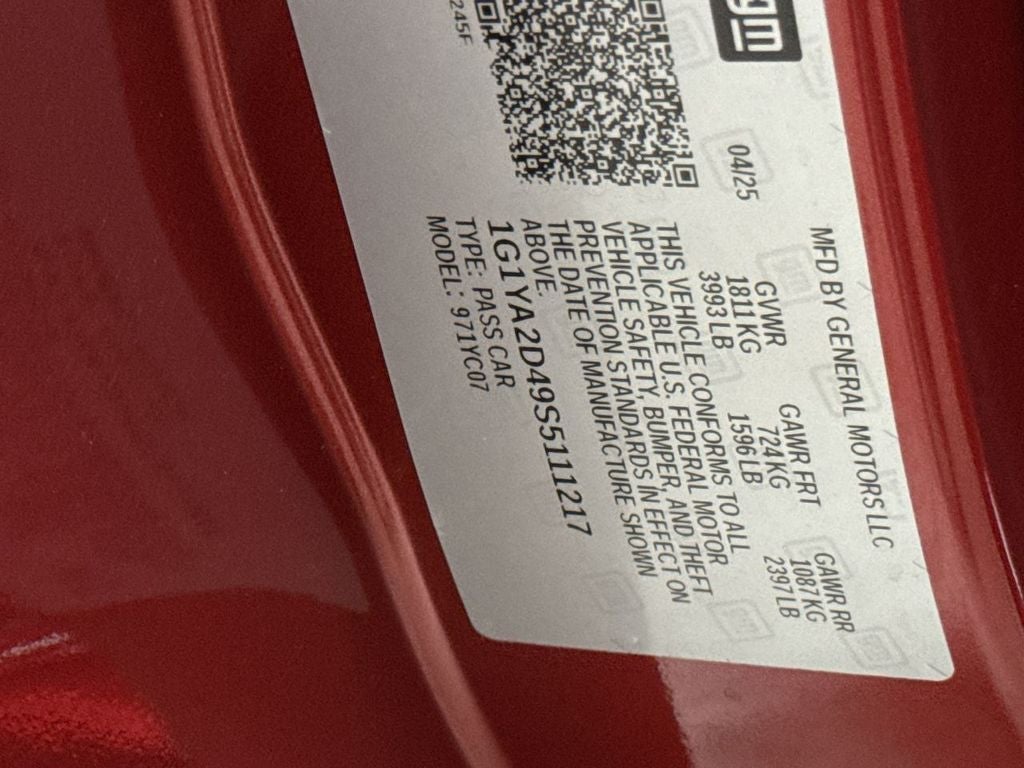 2025 Chevrolet Corvette Stingray