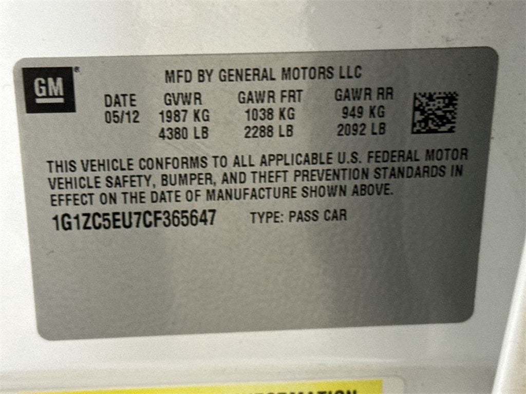 2012 Chevrolet Malibu LT