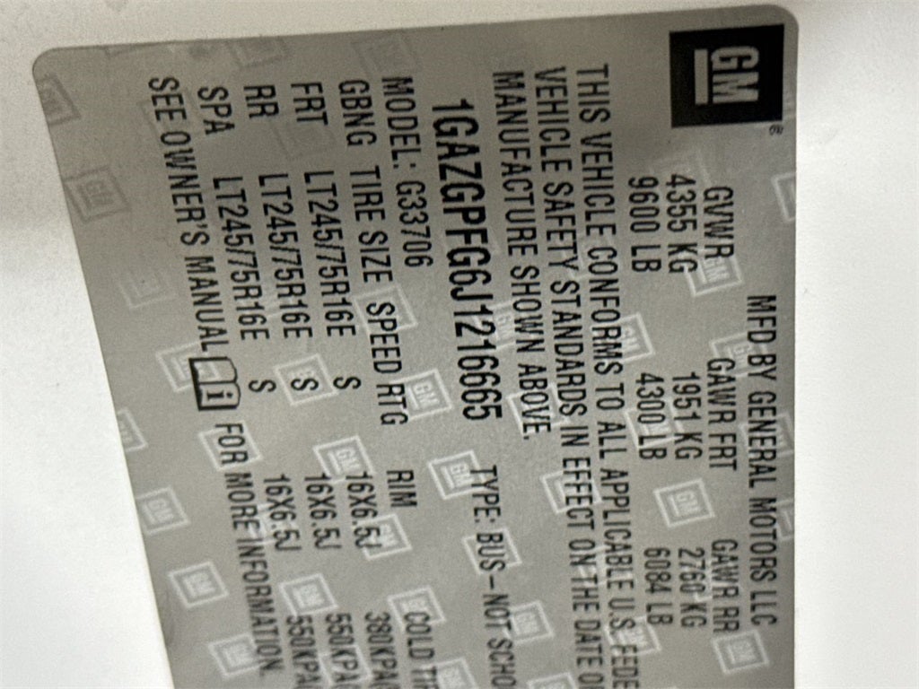 2018 Chevrolet Express 3500 LT