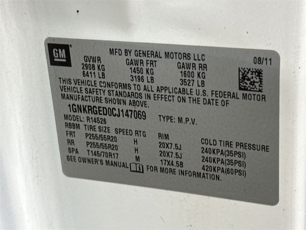 2012 Chevrolet Traverse LT