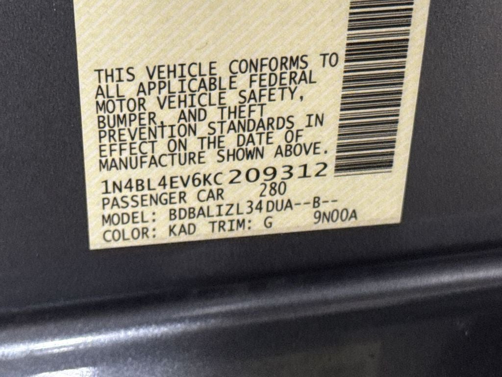 2019 Nissan Altima 2.5 SL