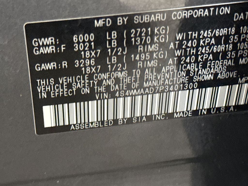 2023 Subaru Ascent Base