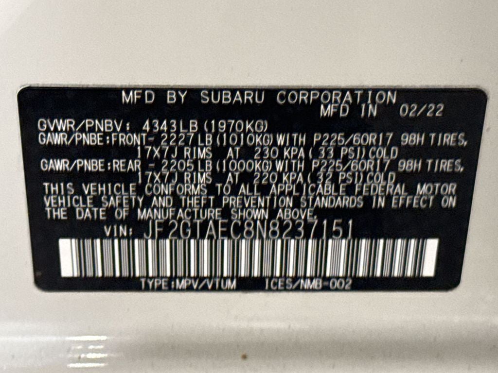 2022 Subaru Crosstrek Premium