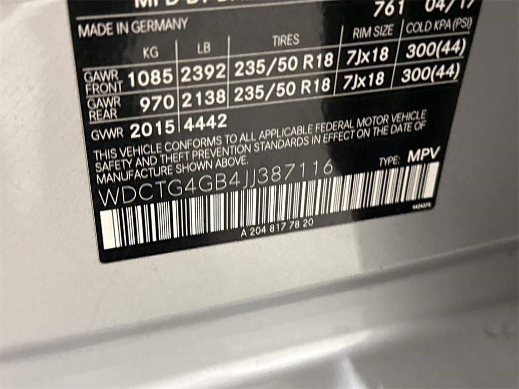 2018 Mercedes-Benz GLA GLA 250