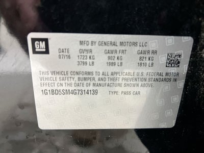 2016 Chevrolet Cruze LT