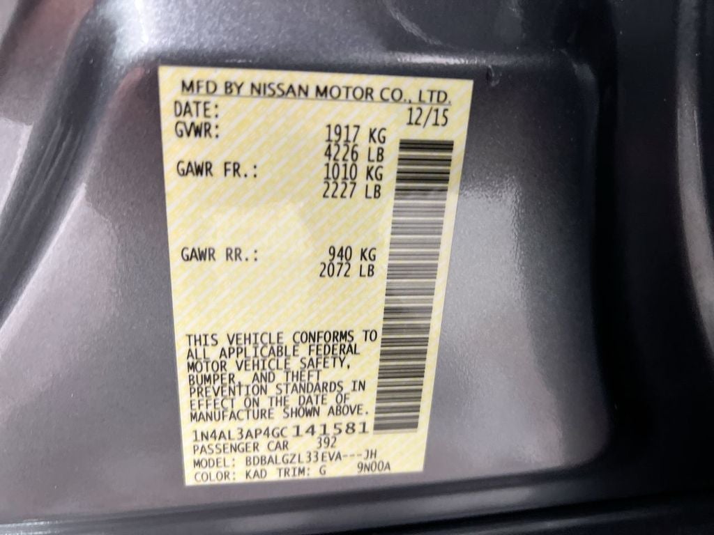 2016 Nissan Altima 2.5 S