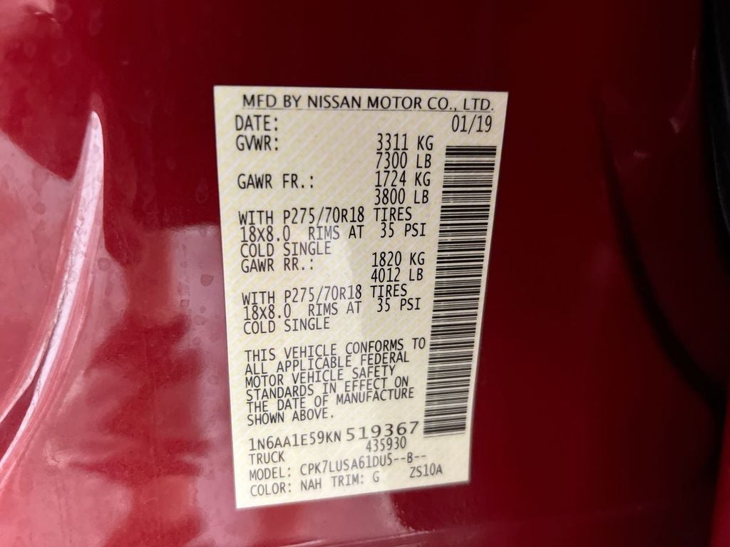 2019 Nissan Titan PRO-4X