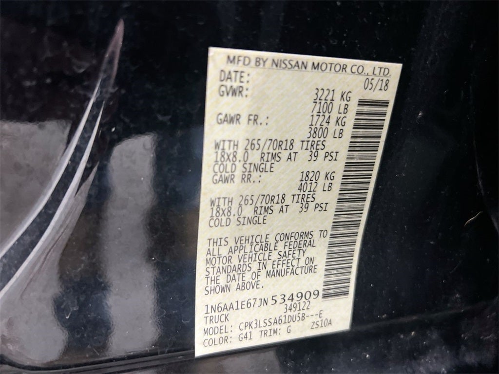 2018 Nissan Titan SV