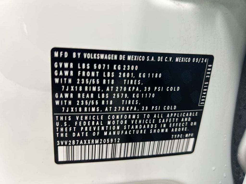2024 Volkswagen Tiguan 2.0T SE