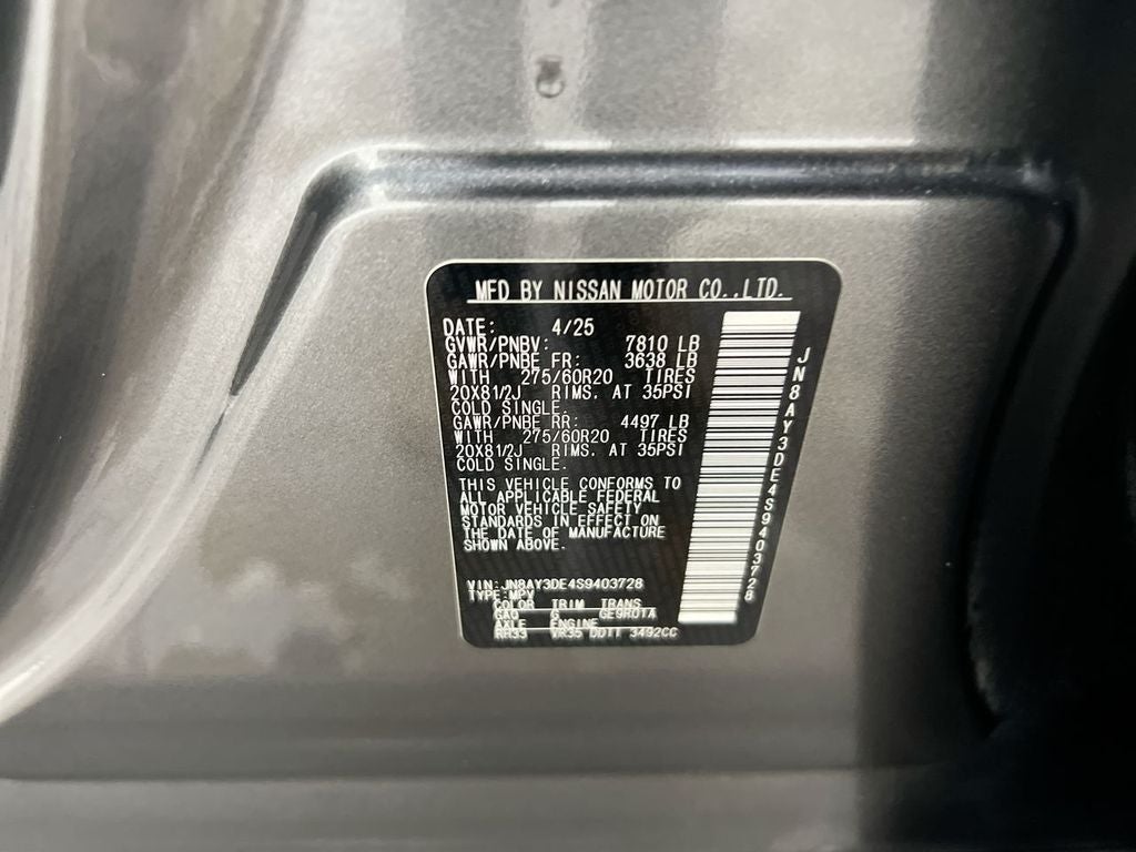 2025 Nissan Armada PRO-4X