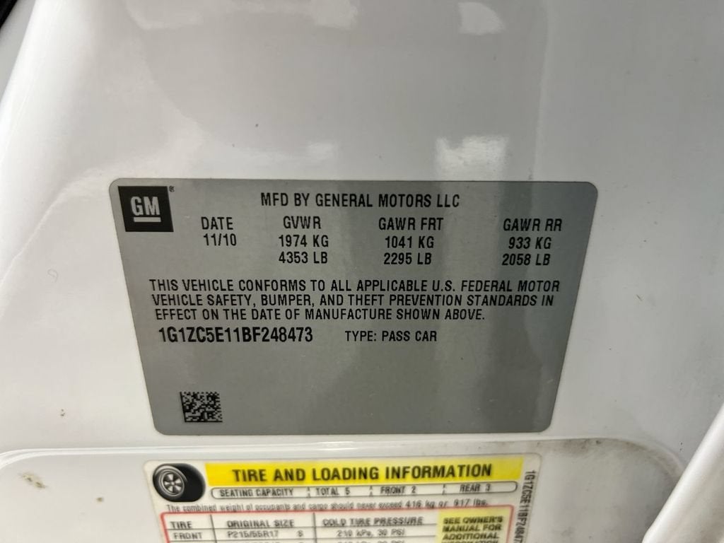 2011 Chevrolet Malibu LT w/1LT