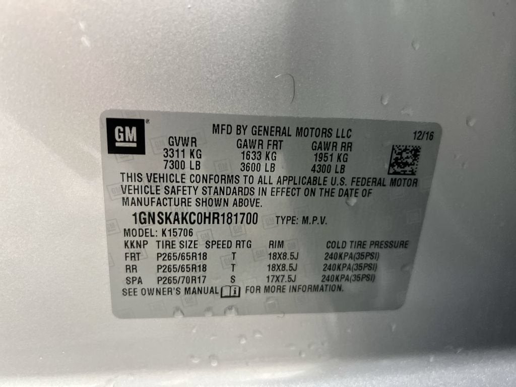 2017 Chevrolet Tahoe LS