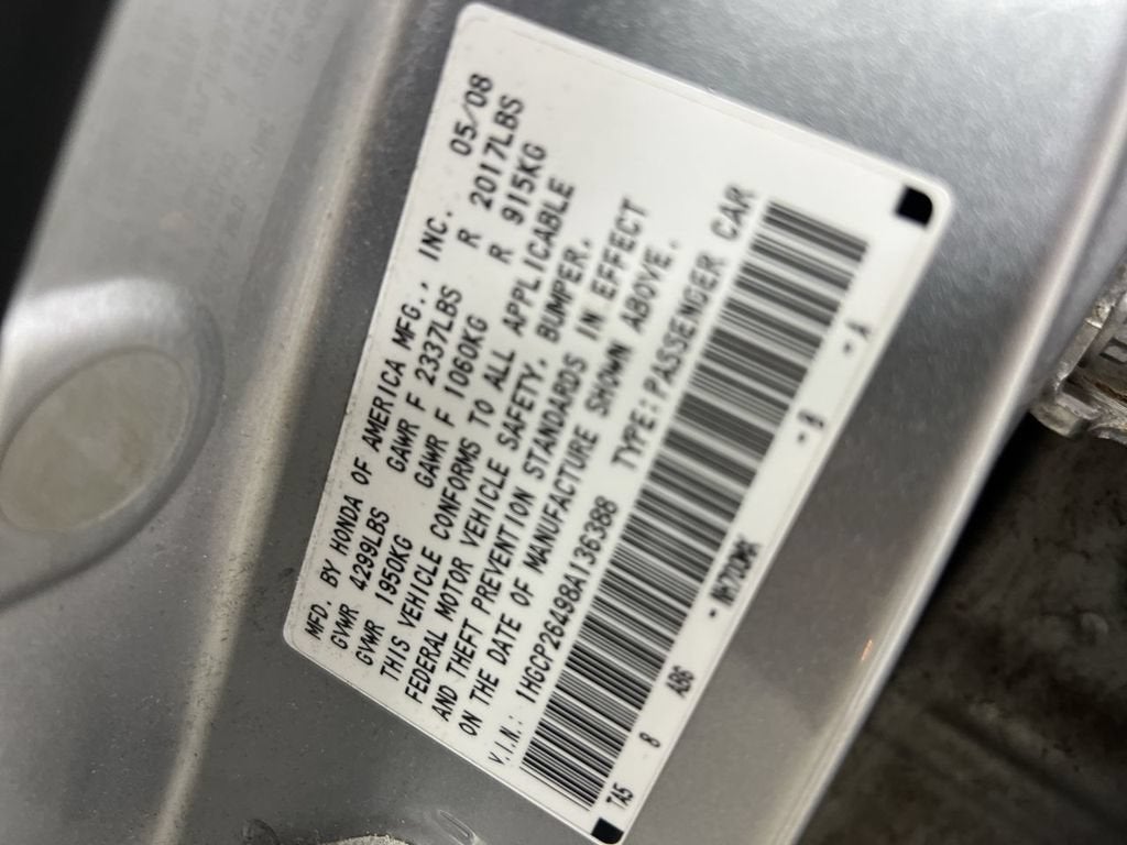 2008 Honda Accord Sdn LX-P