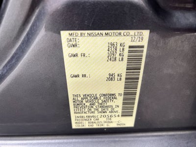2020 Nissan Altima 2.5 S