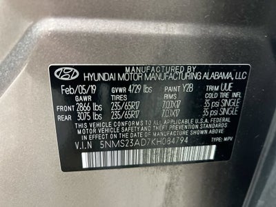 2019 Hyundai Santa Fe SE
