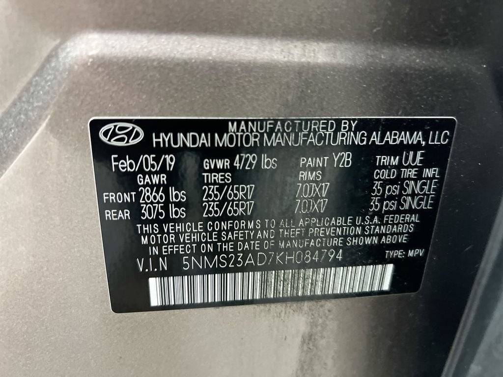 2019 Hyundai Santa Fe SE