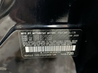 2020 Mitsubishi Mirage ES