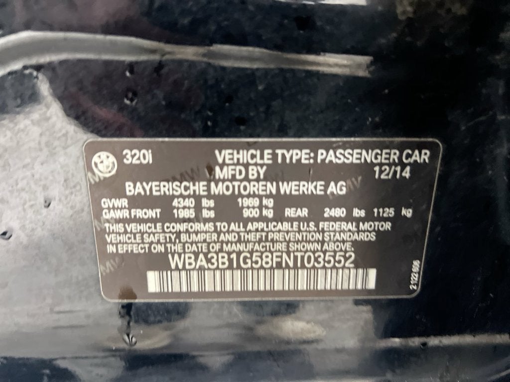 2015 BMW 3 Series 320i