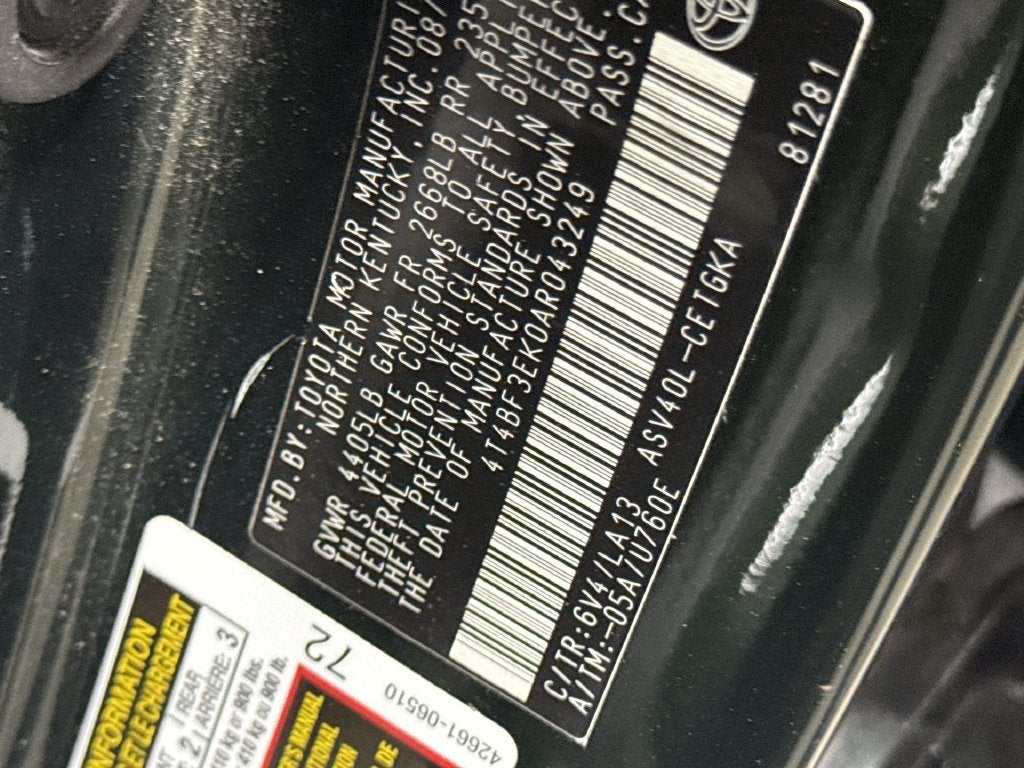 2010 Toyota Camry 4dr Sdn I4 Man (Natl)