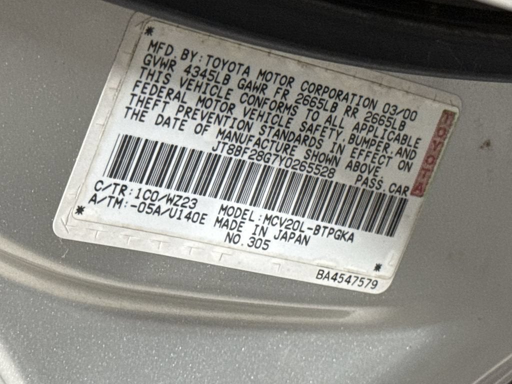 2000 Lexus ES 300 4dr Sdn