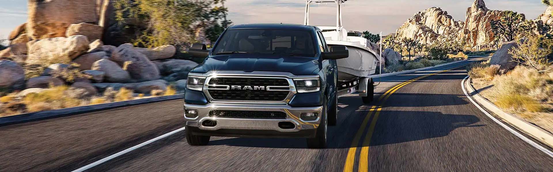 2023 RAM 1500 Towing a boat